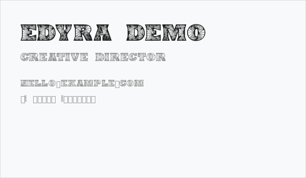 Edyra Demo Business Card