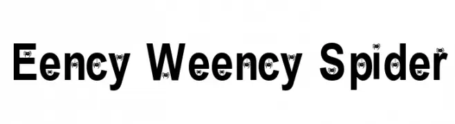 Eency Weency Spider  フリーフォントのダウンロード