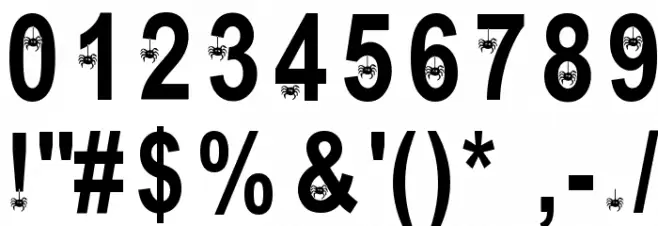 Eency Weency Spider Font OTHER CHARS