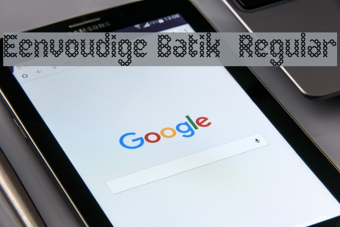 Eenvoudige Batik Regular Font examples