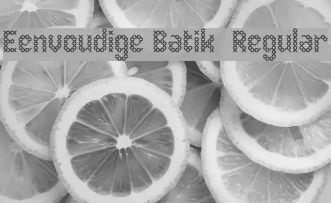 Eenvoudige Batik Regular Font examples