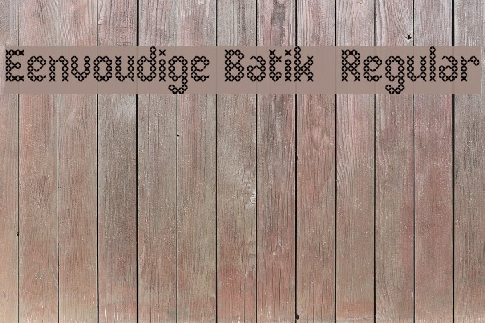 Eenvoudige Batik Regular Font examples