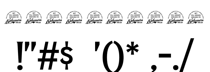 EFCO Overhold DEMO Font OTHER CHARS