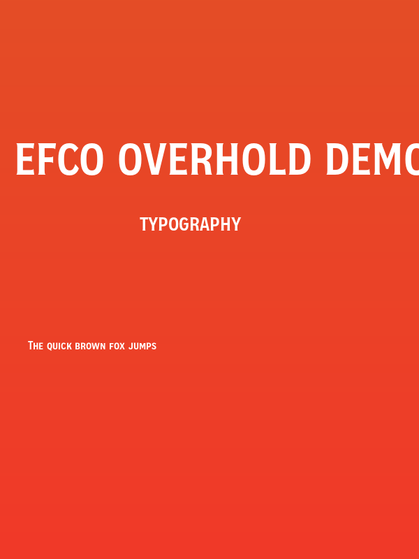 EFCO Overhold DEMO Poster