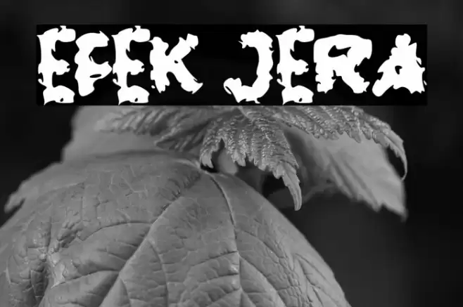 EFEK JERA Font examples