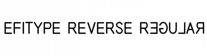 EFITYPE REVERSE Regular  नि: शुल्क फ़ॉन्ट्स डाउनलोड
