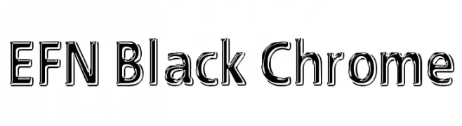 EFN Black Chrome  フリーフォントのダウンロード