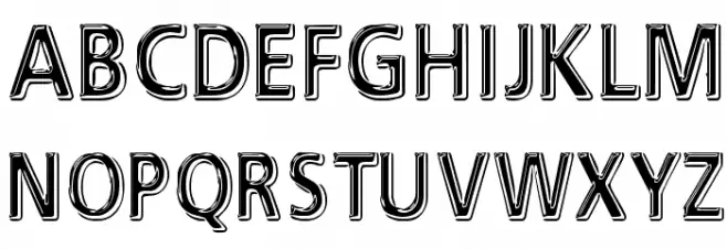 EFN Black Chrome Schriftart Groß