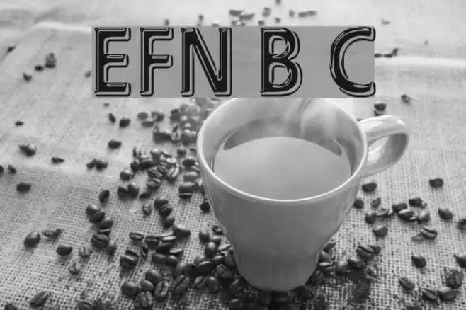 EFN Black Chrome Font examples