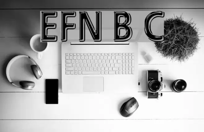 EFN Black Chrome Font examples