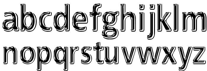 EFN Black Chrome Font LOWERCASE