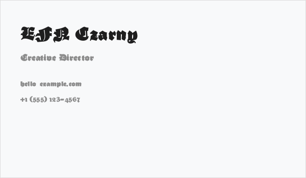 EFN Czarny Business Card