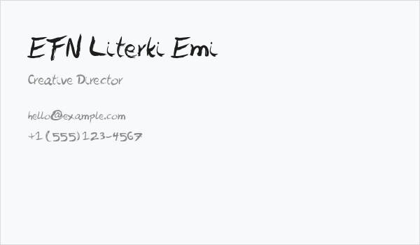 EFN Literki Emi Business Card