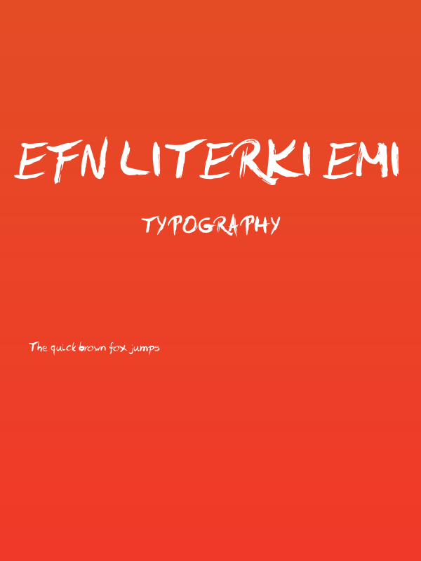 EFN Literki Emi Poster