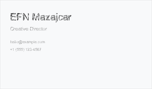 EFN Mazajcar Business Card