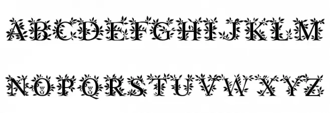 EFN Zielony Font फ़ॉन्ट अपरकेस