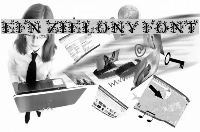 EFN Zielony Font Font examples