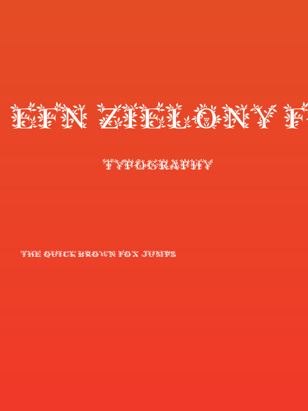 EFN Zielony Font Poster