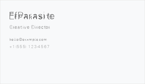 EfParasite Business Card
