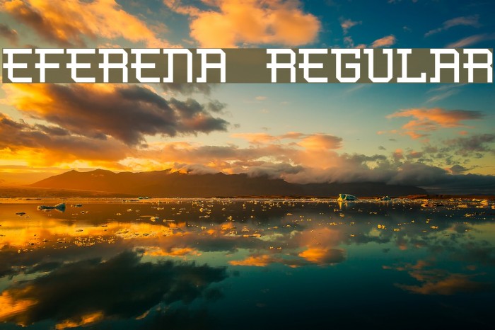 Eferena Regular Font examples