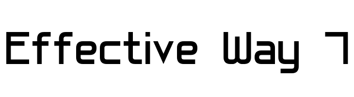 Effective Way 7 Font