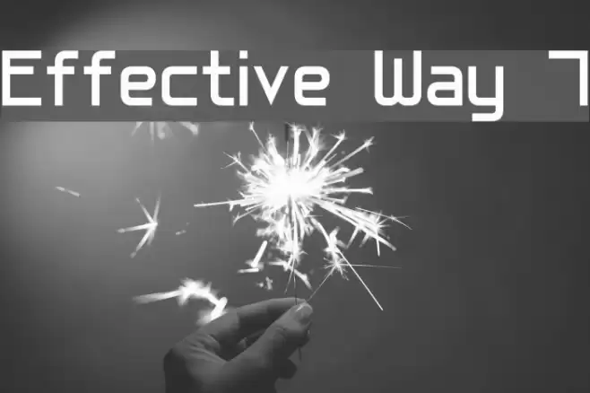 Effective Way 7 Шрифта examples