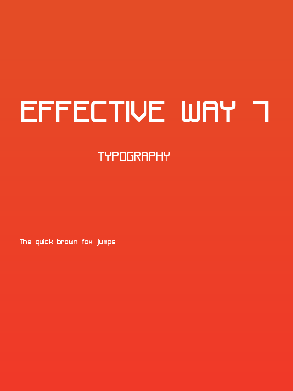 Effective Way 7 Poster