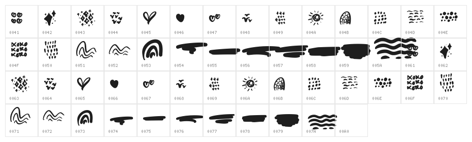 Effingham Extra Character Map