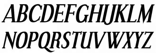 Effloresce Bold Italic Caratteri MAIUSCOLE