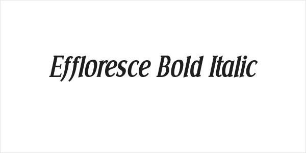Effloresce Bold Italic Logo