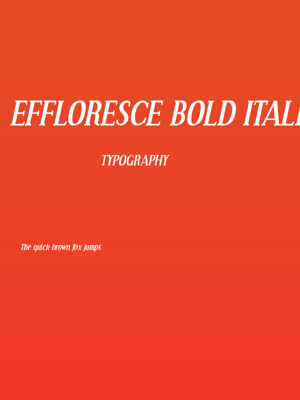 Effloresce Bold Italic Poster