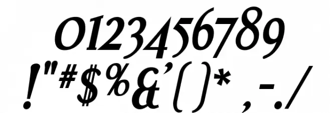 Effloresce-BoldItalic Font OTHER CHARS