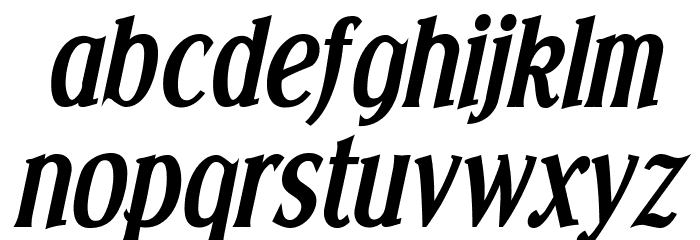 Effloresce-BoldItalic Font LOWERCASE