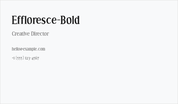 Effloresce-Bold Business Card