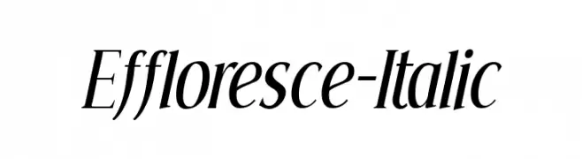 Effloresce-Italic  Frei Schriftart Herunterladen