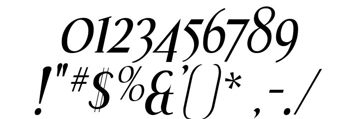 Effloresce-Italic Font OTHER CHARS