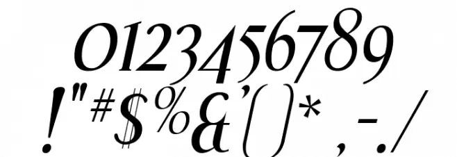 Effloresce-Italic Font OTHER CHARS