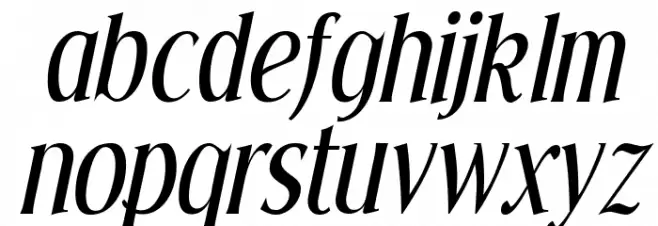 Effloresce-Italic Caratteri MINUSCOLO