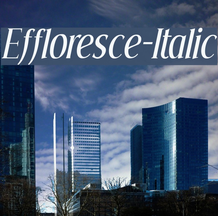 Effloresce-Italic Font examples