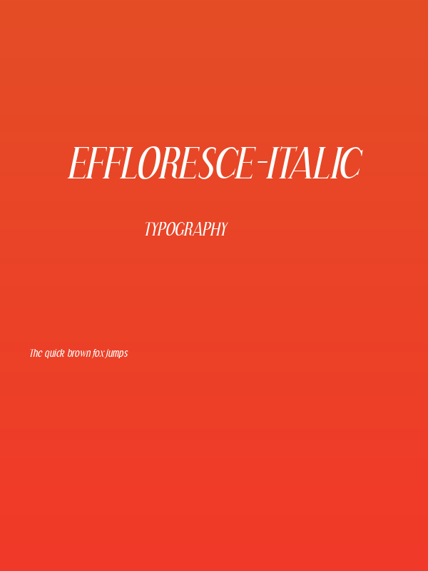 Effloresce-Italic Poster