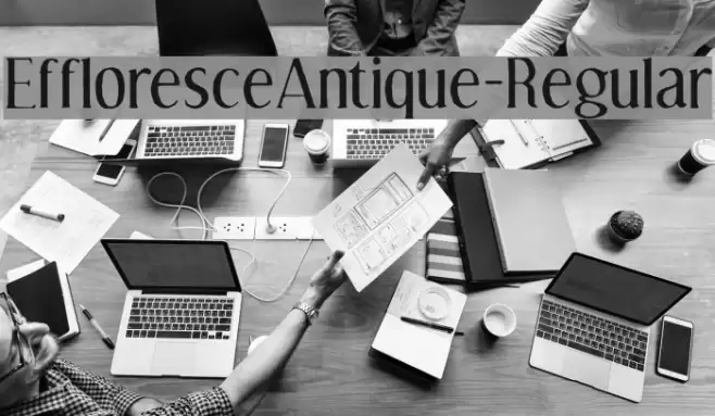EffloresceAntique-Regular Polices examples