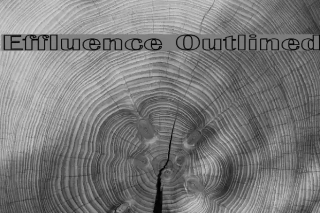 Effluence Outlined Schriftart examples