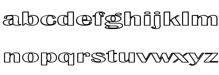 Effluence Outlined Font LOWERCASE