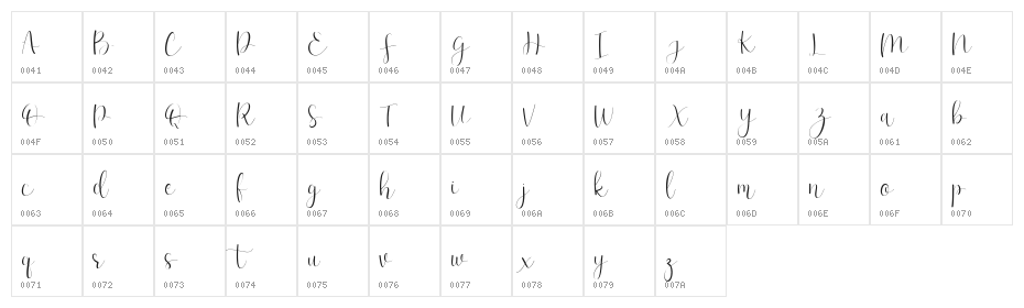 Effort-Regular Character Map