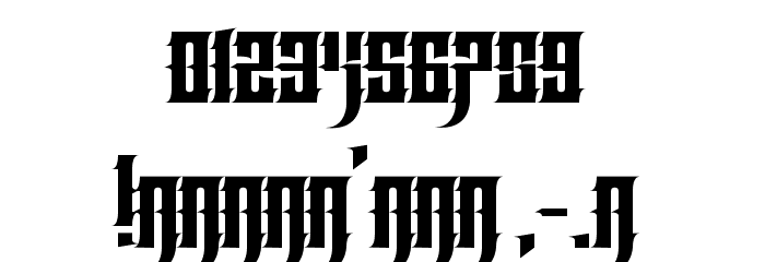 Effortless Tattoo Font OTHER CHARS