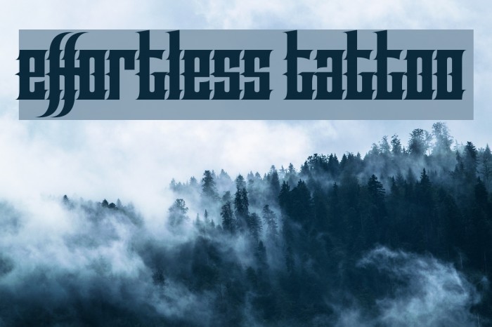 Effortless Tattoo Font examples
