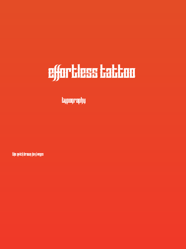 Effortless Tattoo Poster