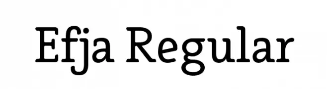 Efja Regular  Frei Schriftart Herunterladen