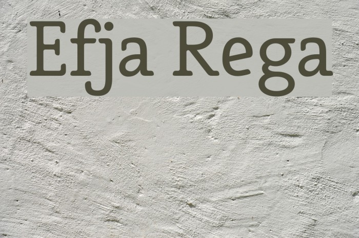 Efja Regular Font examples
