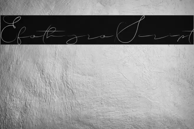 EfothyroScript Font examples